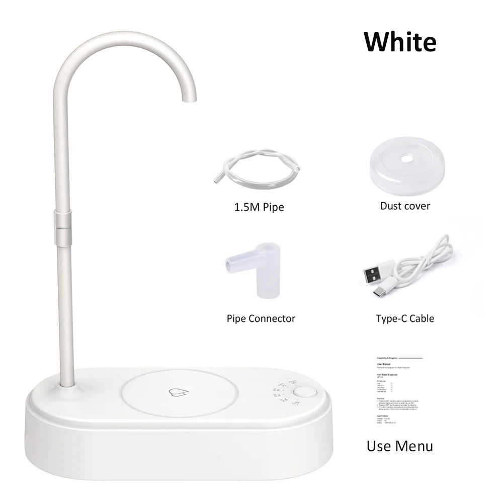 Water Bottle Pump 19 Liter Desktop Electric Water Dispenser Type-C Charging Portable Automatic Electric Water Pump With LED Ligh