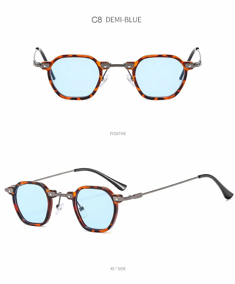 Small Square Sunglasses Riding Driving Sun Glasses Women Men Brand Designer Metal Frame Eyewear Shades Oculos De Sol UV400