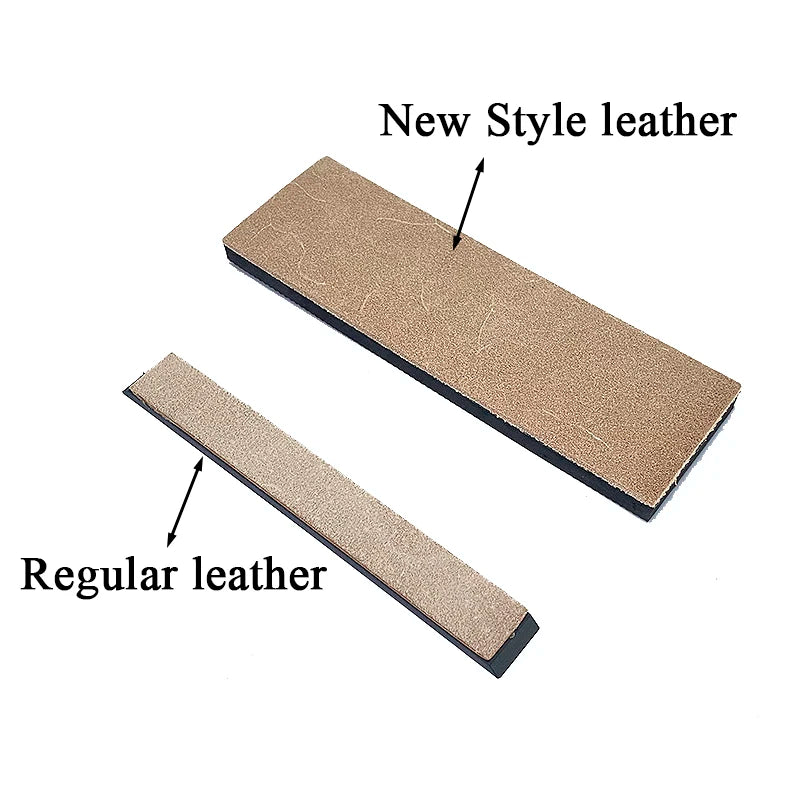 New Thickened Non-slip Base Diamond Stone Kitchen Knife Sharpening System Tool 15 Degree Sharpener Whetstone Leather Polishing