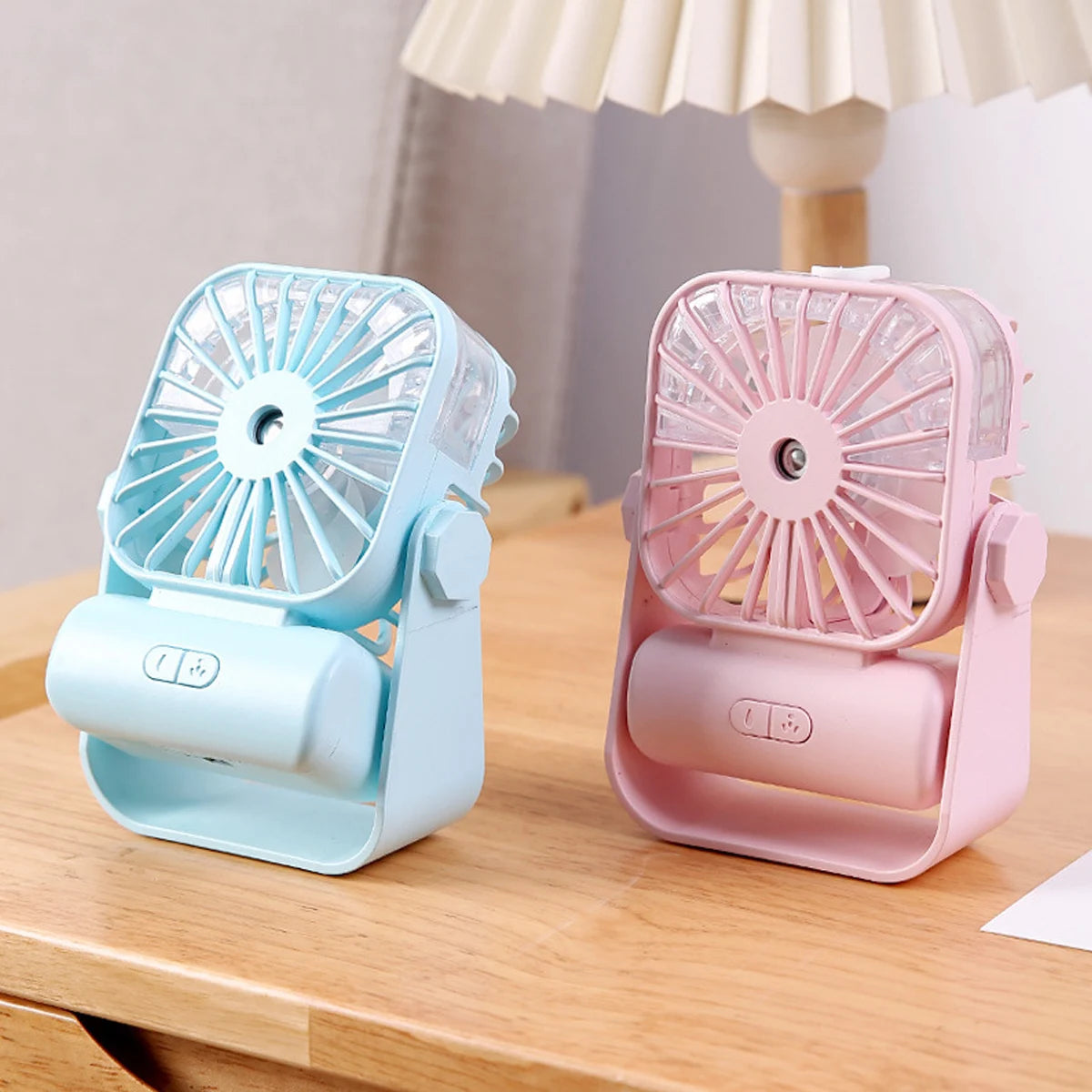 Handheld Fan Mini Air Conditioner USB Rechargeable Portable Humidifier Mist Cooler Cooling Spray Humidifier Fan for Home/Office