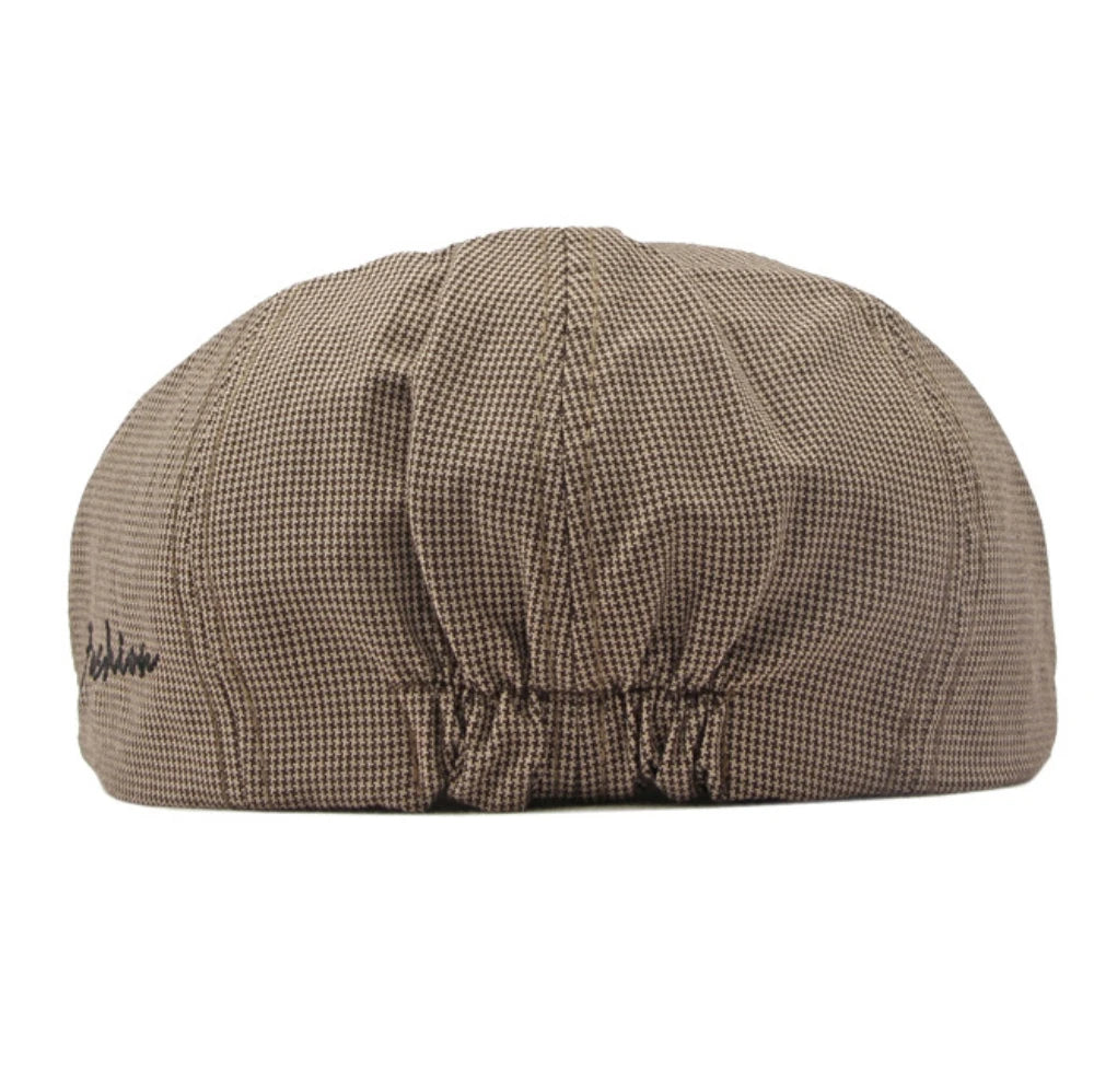 HT4168 Berets Spring Summer Caps for Men Women Artist Painter Octagonal Newsboy Beret Hat Flat Cap Male Female Plaid Beret Cap