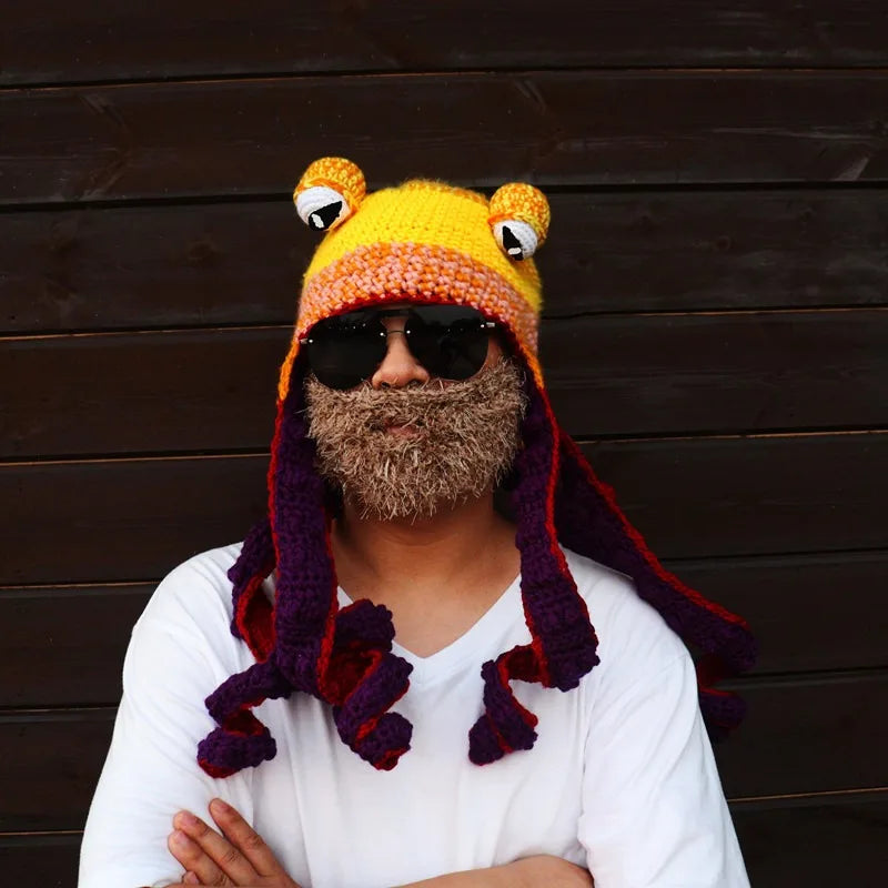 Hat Unisex Cthulhu Style Adult Party Funny Octopus Headgear Creative Holiday Gift Tricky Woolen Hat