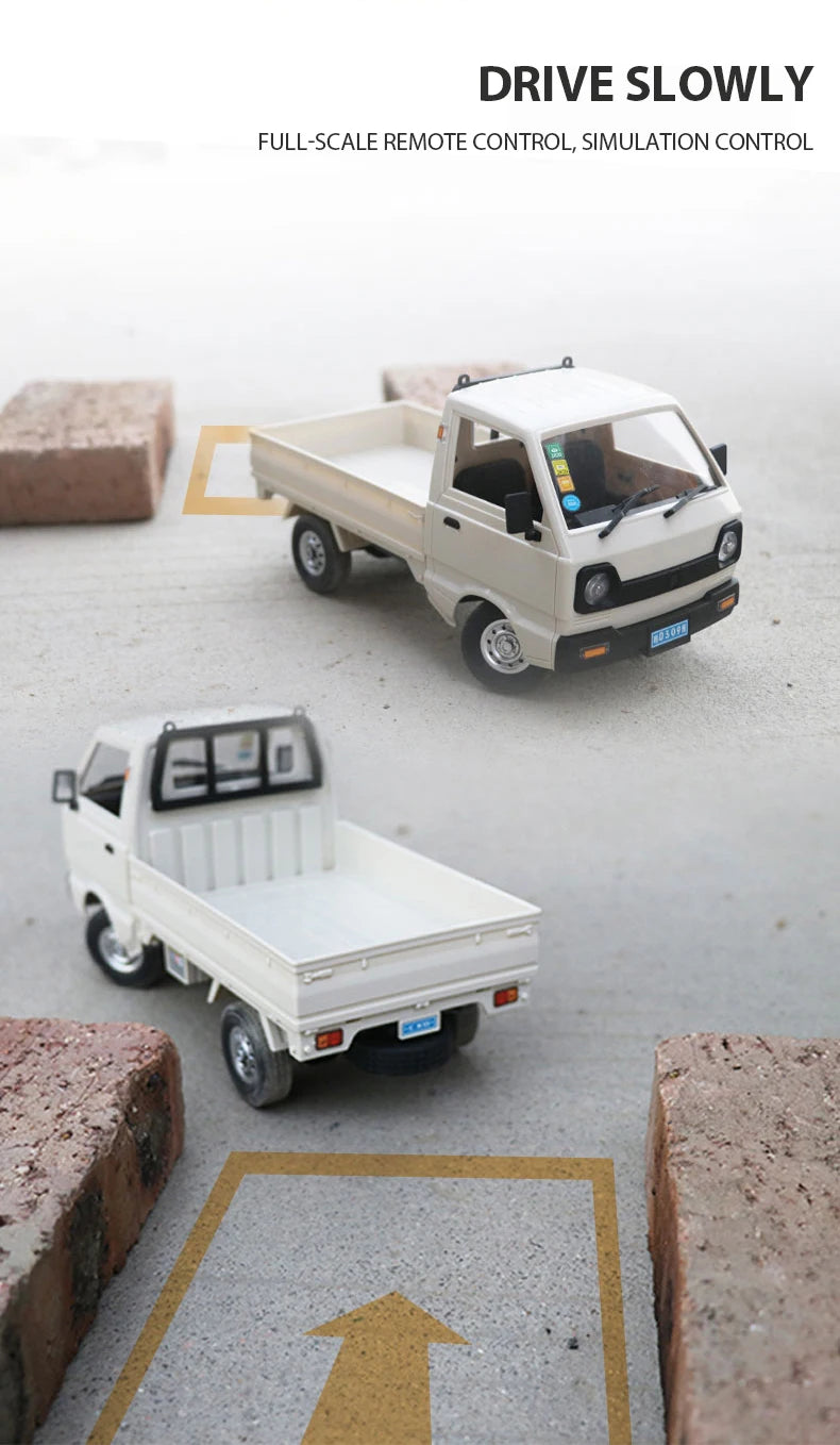 WPL D12 1:10 / 1:16 RC CAR Simulation Drift Climbing Truck LED Light Haul Cargo Remote Control Electric Toys For Children