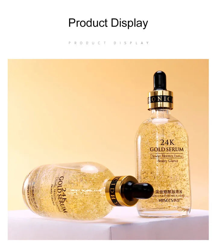 24k Gold Face Serum Brightening Skin Care Products Hyaluronic Acid Niacinamide Facial Nourish Smooth Care Beauty Health