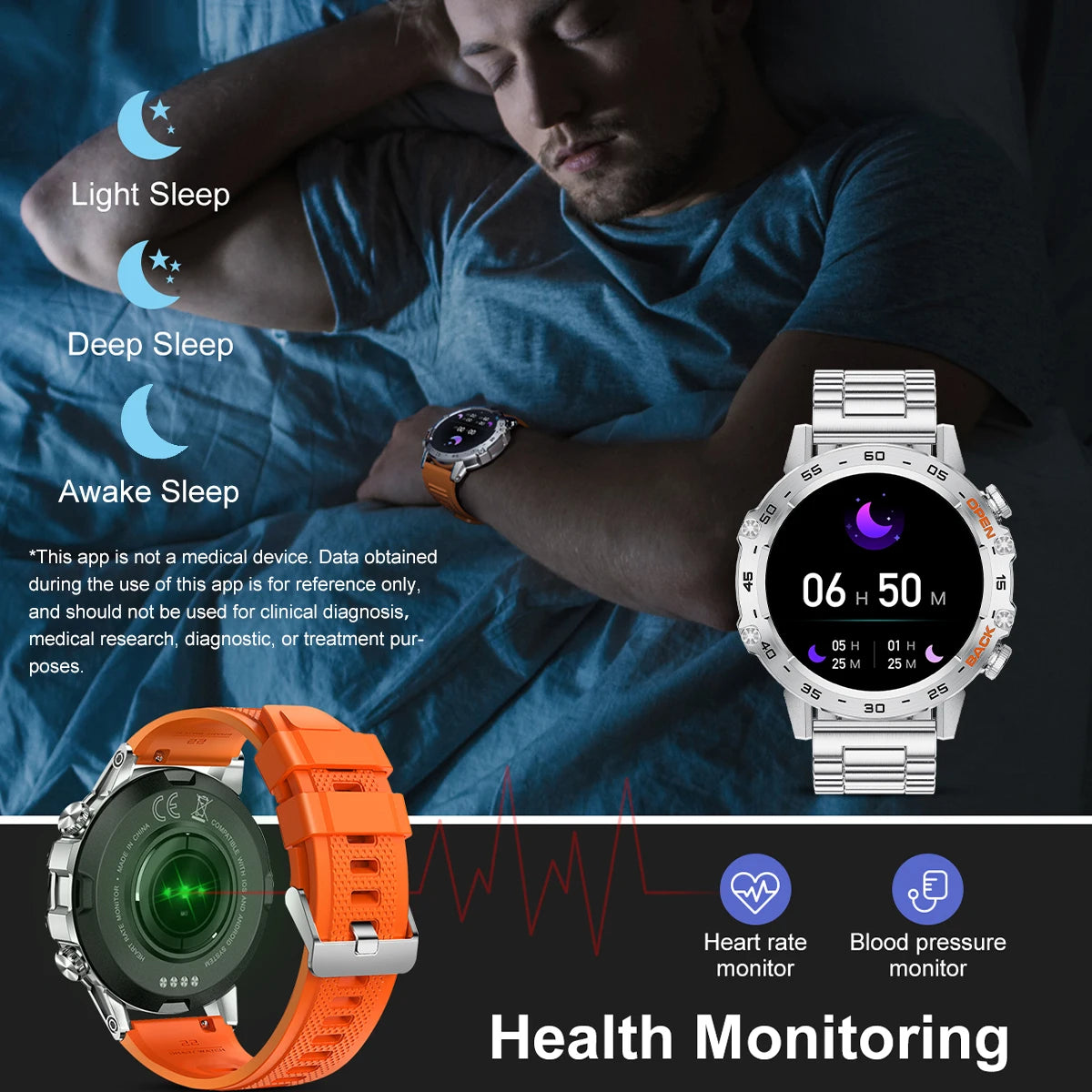 LIGE Smartwtach For Men 400mAh Outdoor Sport Bluetooth Calling Watches Health Monitoring Waterproof Smartwatch Man Reloj Hombre