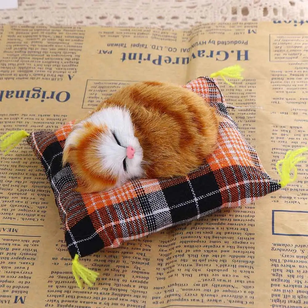 Artificial Mini Cats Ornaments Cute Cloth Pad Plush Fake Cats Lying Position Children Birthday Gift Creative Decoration