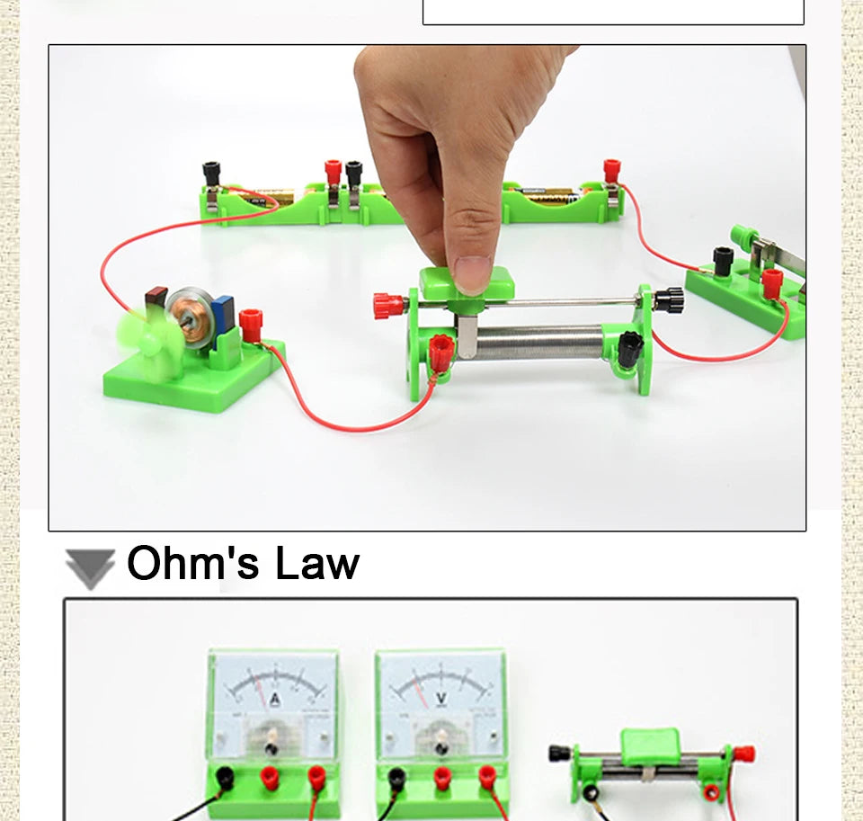 Physics Labs Basic Electricity Discovery Circuit Magnetism Experiment Kits Science Education Toy for Junior Senior High School