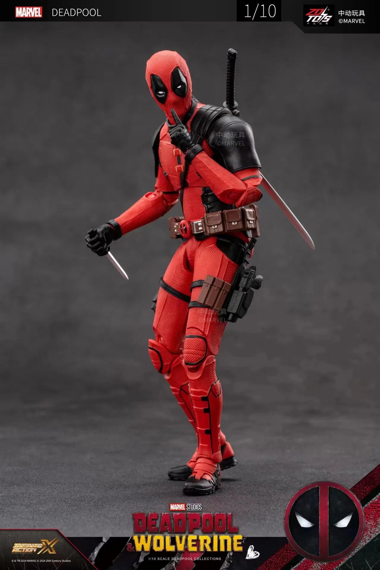 ZD Toys Deadpool & Wolverine Action figures Deadpool Boxed Wolverine Collection Adult Action Figures Kids Toy