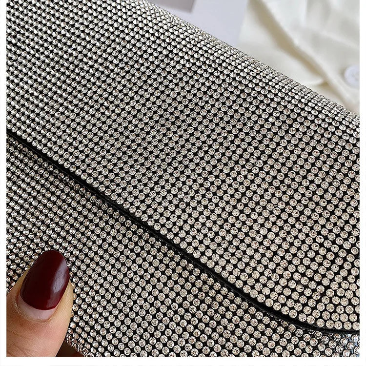 JIOMAY Mini Shoulder Bag for Women Designer Purses and Handbags Bling Rhinestone Clutch Bags Girls Chain Crossbody Bag Wholesale