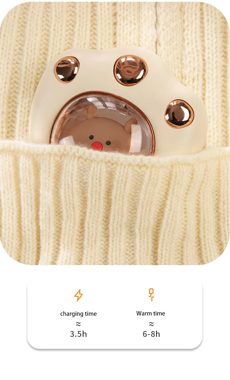 Xiaomi Hand Warmer Cute Cat Paw Rechargeable Built-in Battery For Students Adult Winer Fast Usb Heater For Camping Office School