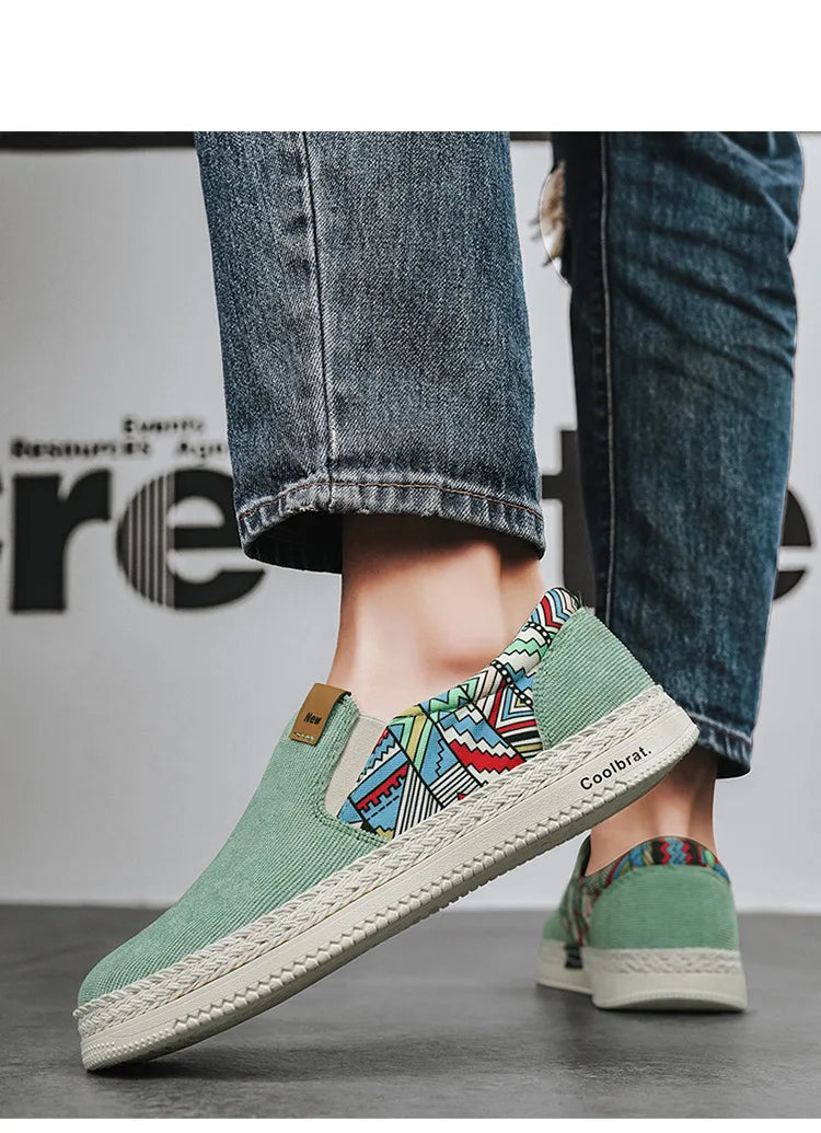 Flat Canvas Shoes For Men Fisherman Linen Cloth Loafers Summer Men's Sneakers New Style Shoes Sneakers Male Casual Shoes Man