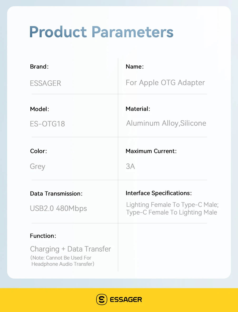 Essager Lighting To USB C Adapter 3A Fast Charging OTG for iPhone 15 xr Pro Type C To Lighting iPhone Connector OTG Converter