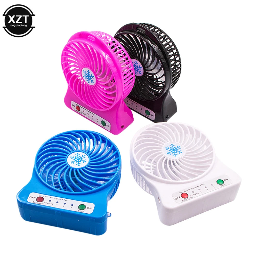USB Mini Fan Handheld Fan Desktop Fan Portable USB Charging Fan Office Travel Dormitory Multi-color Options