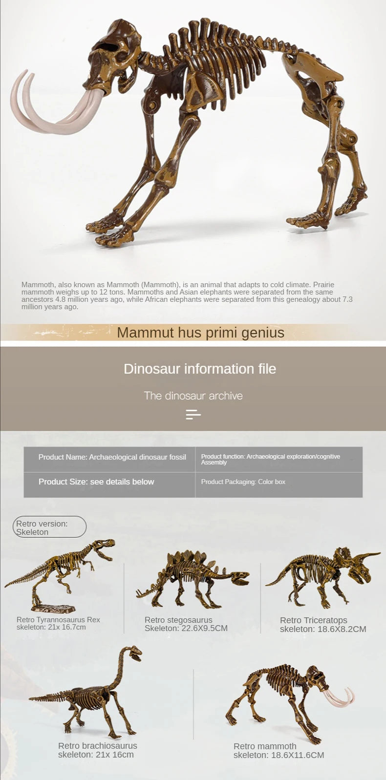 Jurassic World Kids Dinosaur Toy DIY Fossil Archaeology Excavation Kit Skeletons Dig Stem Science Educational Toys for Children
