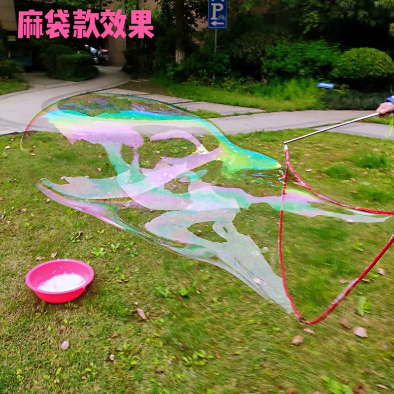 3 Style Bubble Rope Stainless Steel Giant Bubble Maker Wand Telescopic Design Bubble Party Favors Outdoor Activity for Children