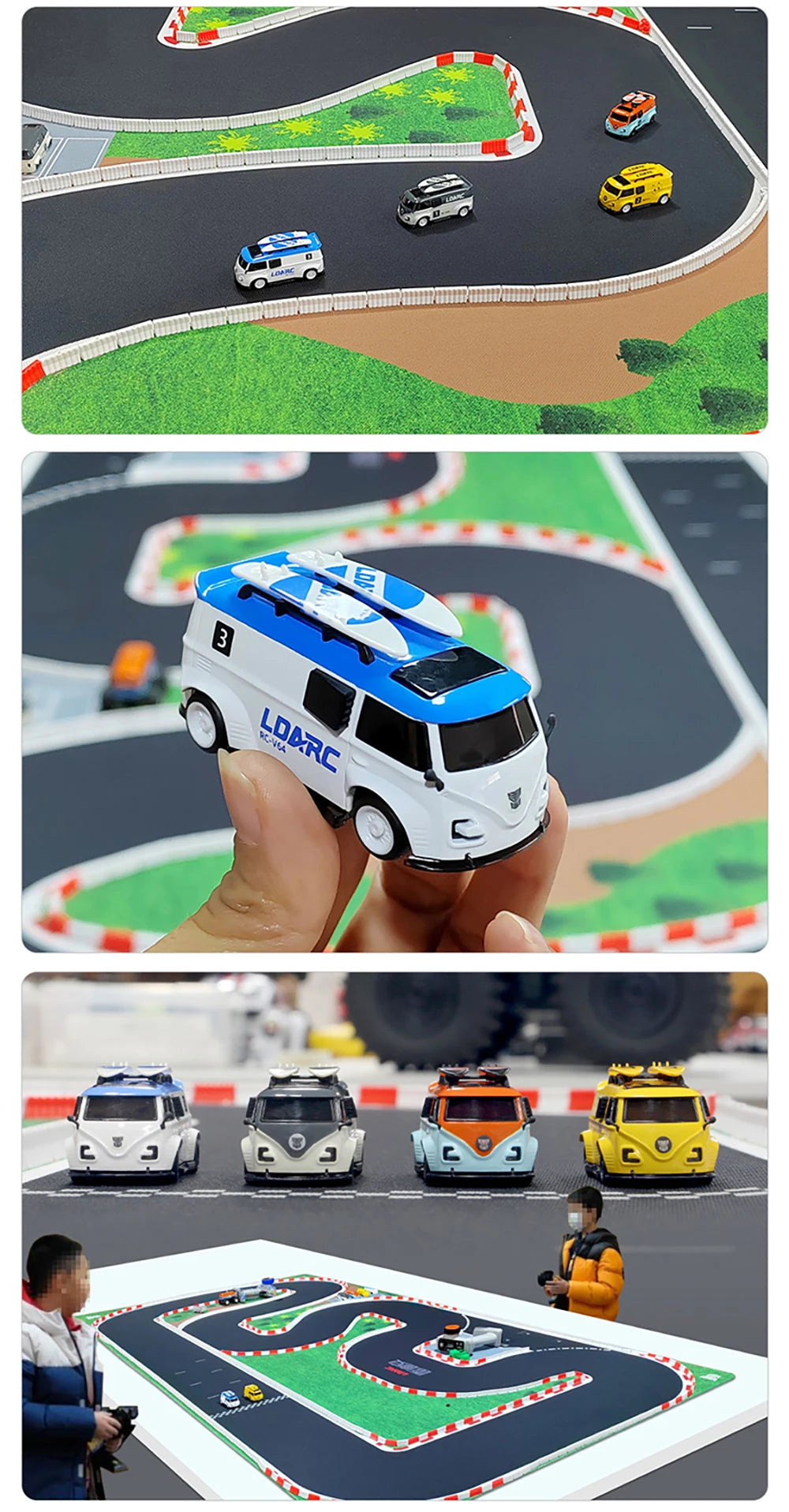 LDARC V64 1/64 MINI RC Simulated Electric Remote Control Model Car Tabletop Bus Vehicle RTR 2.4GHz Adults Children's Toys
