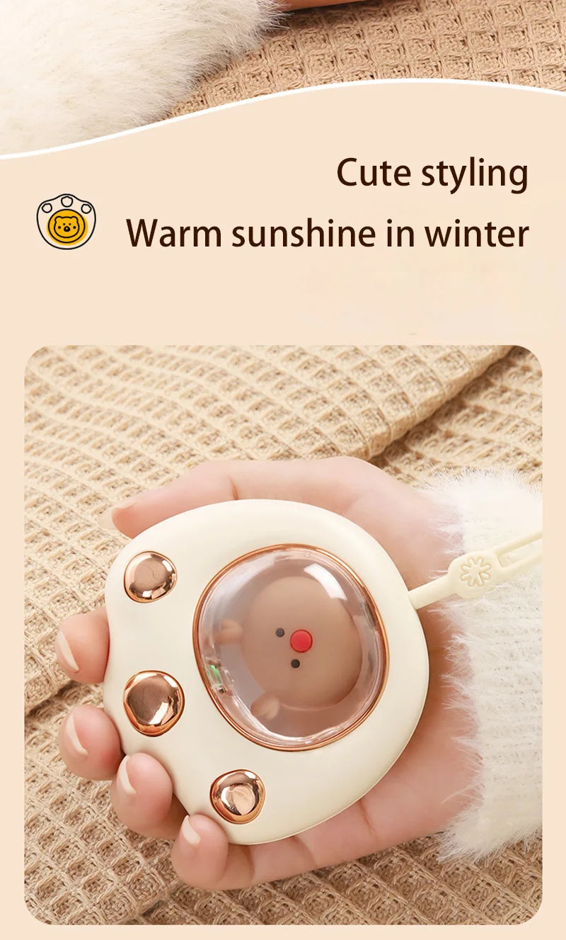 Xiaomi Hand Warmer Cute Cat Paw Rechargeable Built-in Battery For Students Adult Winer Fast Usb Heater For Camping Office School