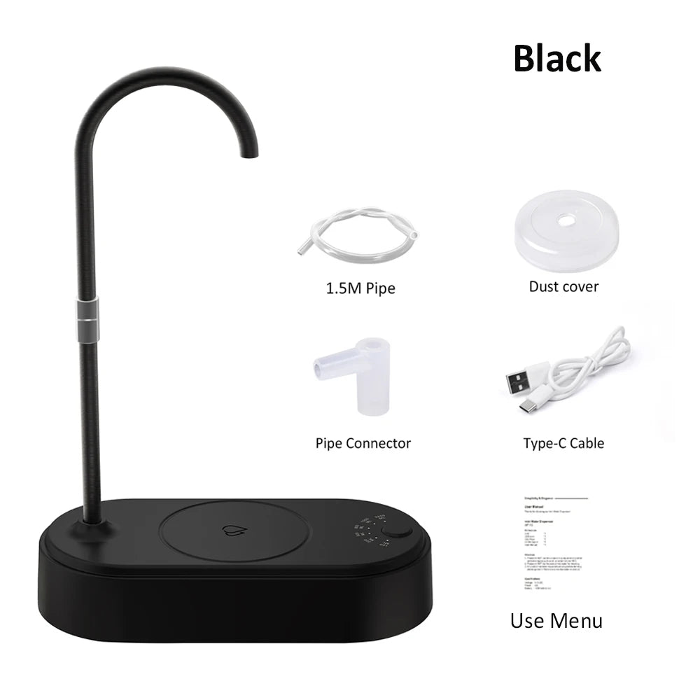 Water Bottle Pump 19 Liter Desktop Electric Water Dispenser Type-C Charging Portable Automatic Electric Water Pump With LED Ligh