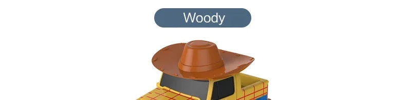 Disney Toy Story Buzz Lightyear Woody Jessie Rex Alien Cartoon Model Inertial Pull-back Free Wheel Car Toys Collection Kids Gift