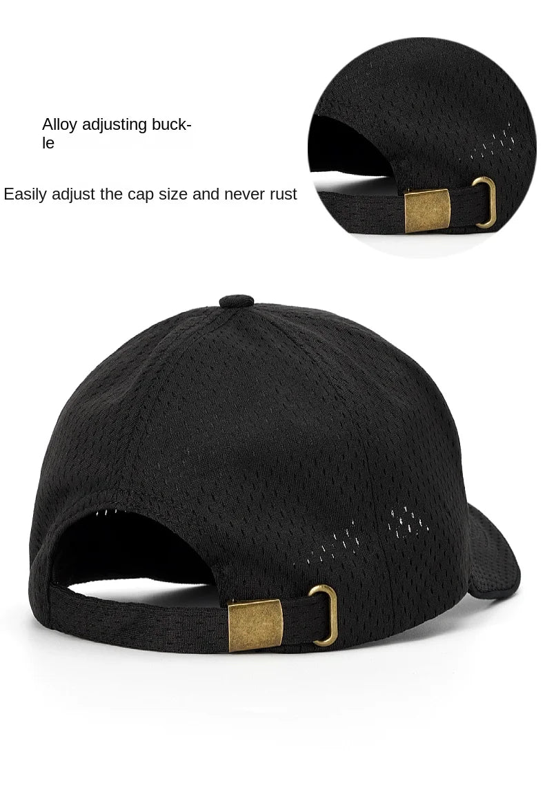 Big Head Large Size Quick Dry Running Hats High Crown Plain Mesh Baseball Cap Men and Women Breathable Golf Hat Sports Hats