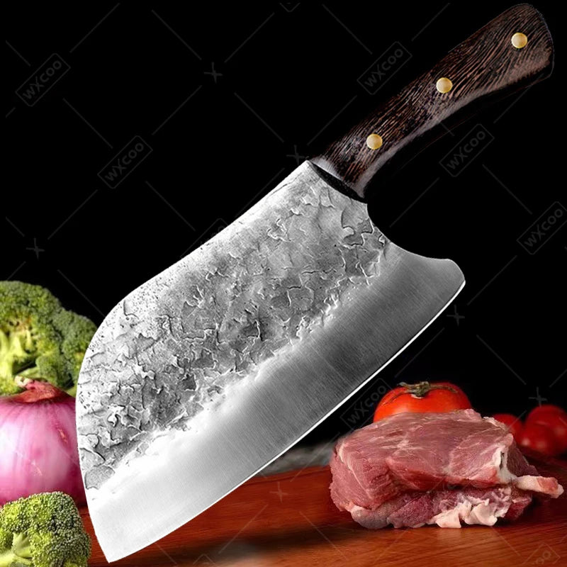 Professional Kitchen Knives Handmade Forged Chinese Knife Kitchen Slicing Meat Bone Traditional Kitchen Knives and Accessories
