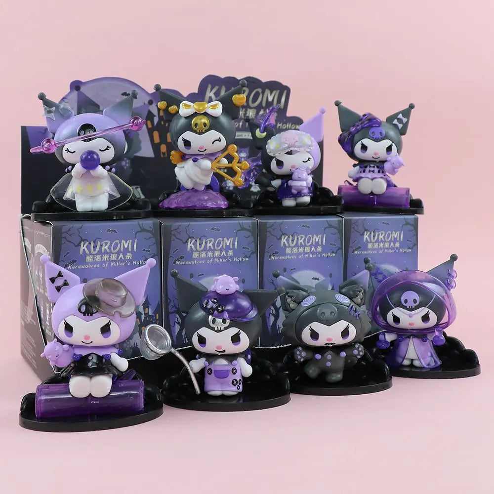 Sanrio Kuromi Blind Box Werewolf kill Series Action Figure Dolls Anime Figures Surprise Bag Cute Model Fans Collection Toy