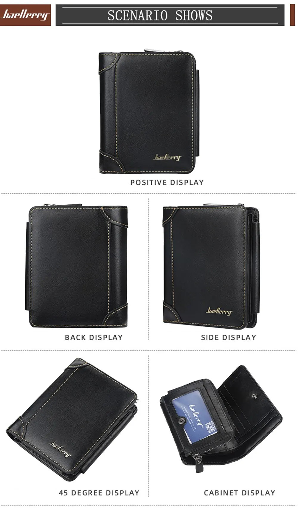 New PU Leather Men Wallets High Quality Zipper Short Desigh Card Holder Male Purse Vintage Coin Holder Men Wallets