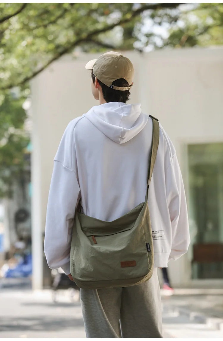 Japanese Women Men Shoulder Crossbody Bag Large Canvas Messenger Bags for Student 2024 Brand Book Bags Female Handbag Satchels