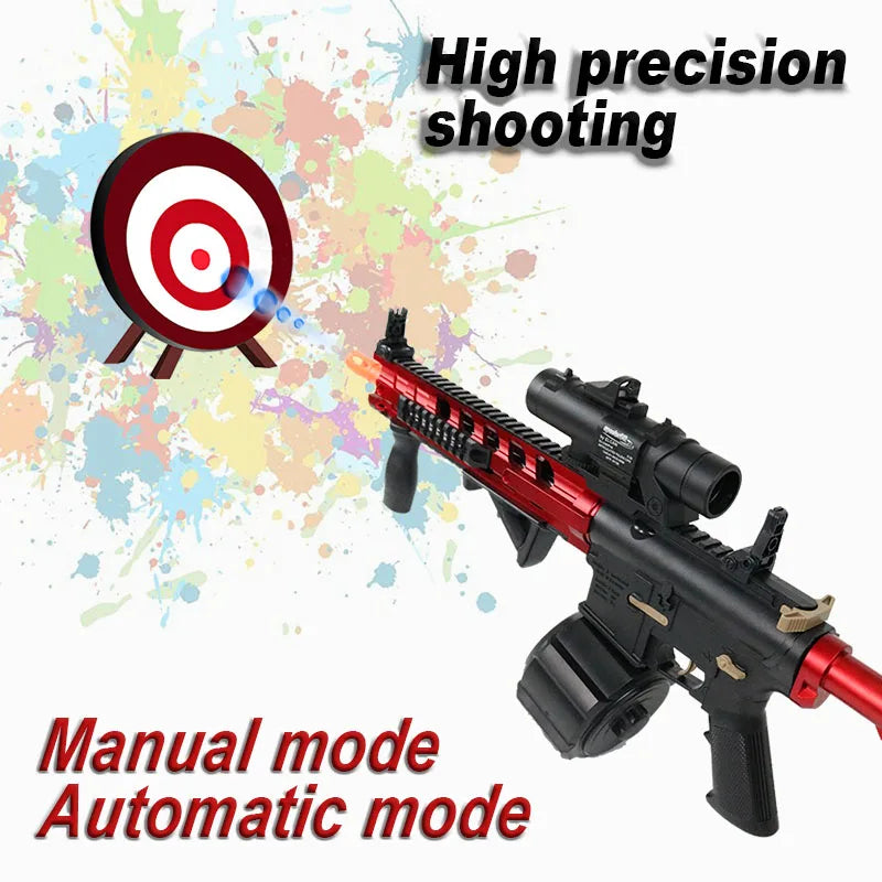 M4 Electric Gel Ball Blaster Toys, Manual/Automatic Eco-Friendly Splatter Ball Blaster, Suitable For Outdoor Shooting Games
