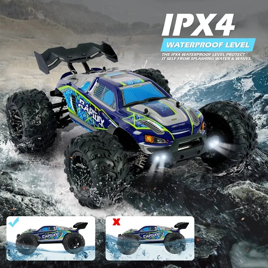 Super Brushless 80KM or 50KM/H 4WD RC Car With LED Remote Control Cars High Speed Drift Racing 4x4 Off Road Truck Kid Adult Toy