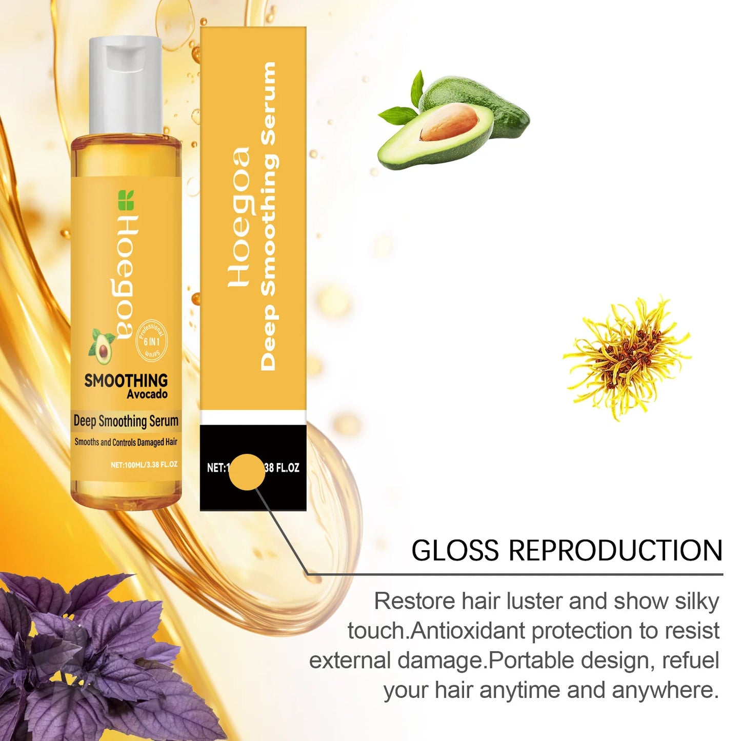 Avocado Hair Essential Oil Massage Scalp Reducing Loss Prevent Baldness Repair Damage Nourishing Regrow Vitamin Hair Care Serum