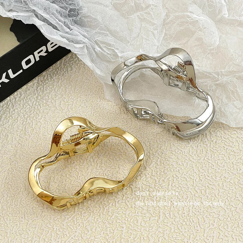 Fashion Geometric Metal Hair Claw Clips for Women Vintage Hair Clamps Crab Headband Hairpin Girls Hair Accessories Headwear
