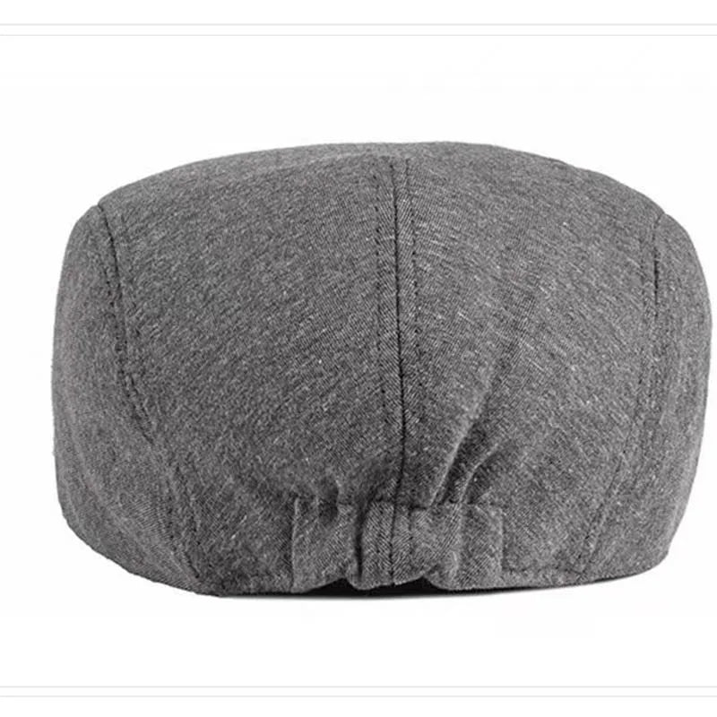 2024 Men berets Fashion Beret Cotton Solid Color Soft Top Casual Beanie Retro Literary Forward Cap Peak Cap Driver Hat Gift
