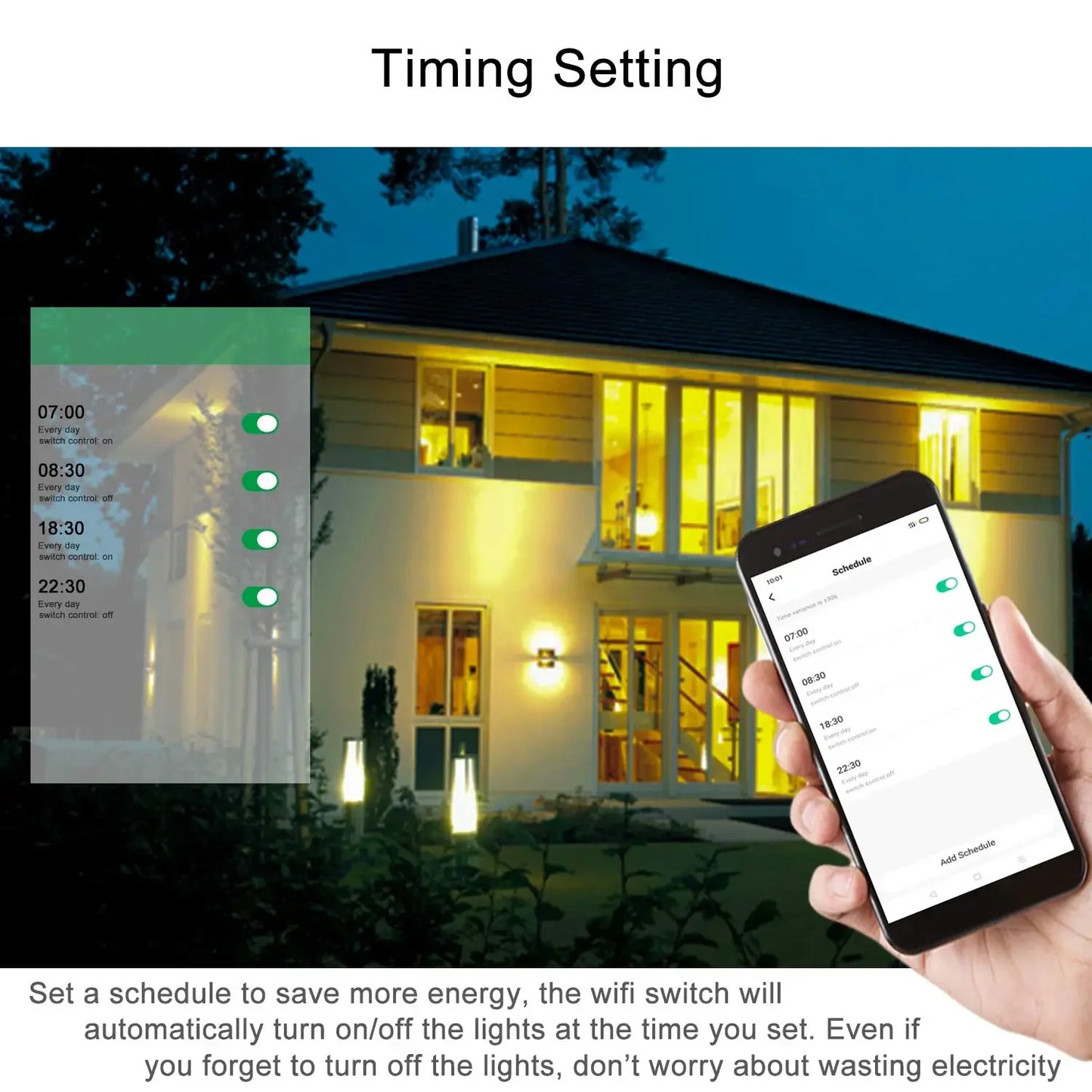 Wifi Smart Light Switch EU 86 Glass Screen Touch Panel Voice Control Wireless Wall Switches with Alexa Google Home 1/2/3/4 Gang