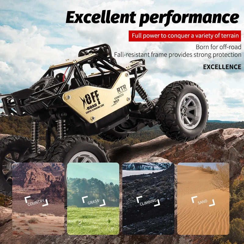 ZWN 1:20 Alloy RC Car With Led Lights 2.4G Radio Remote Control Cars Buggy Off-Road Control Trucks Boys Toys for Children Gifts