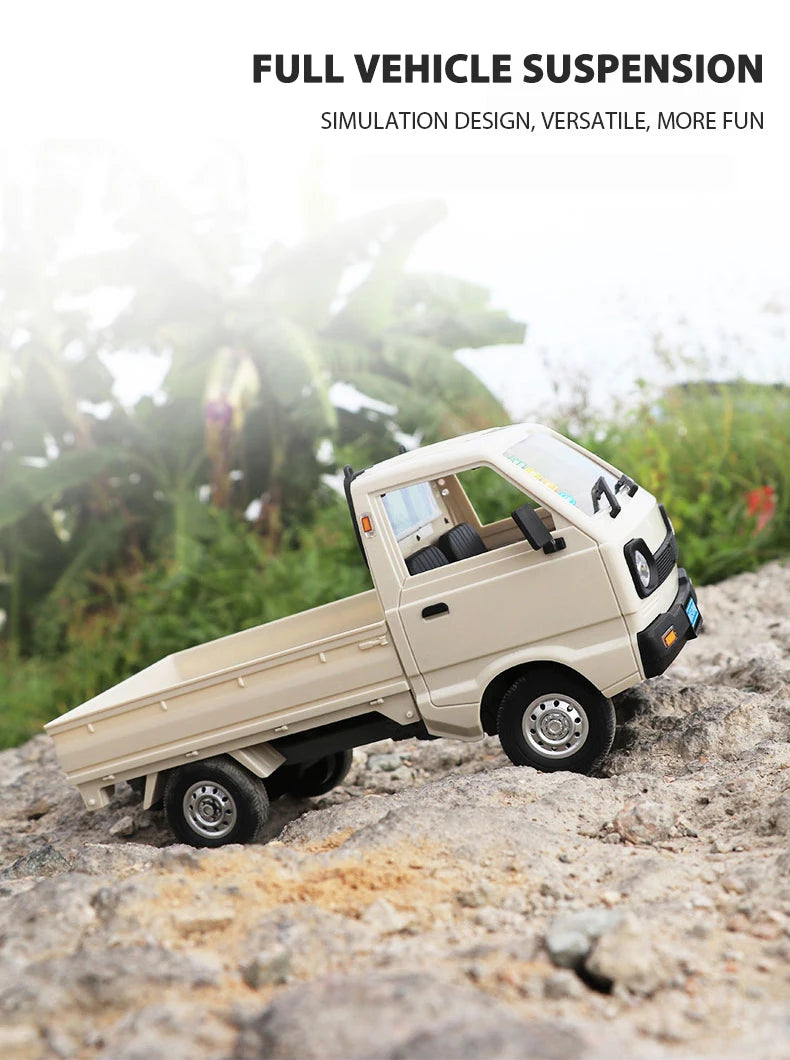 WPL D12 1:10 / 1:16 RC CAR Simulation Drift Climbing Truck LED Light Haul Cargo Remote Control Electric Toys For Children