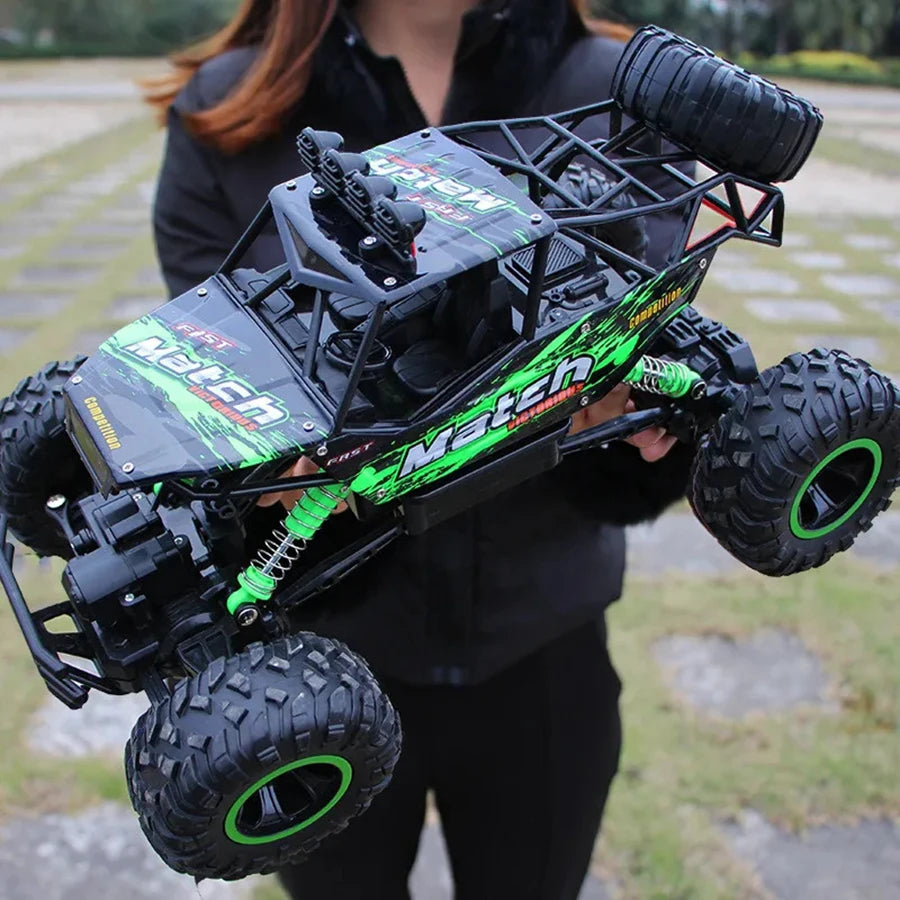 4WD Remote Control Off Road RC Car Radio Climbing Super Alloy Truck Buggy 4x4 RTR Vehicle Electric Toy for Children Kid Gift