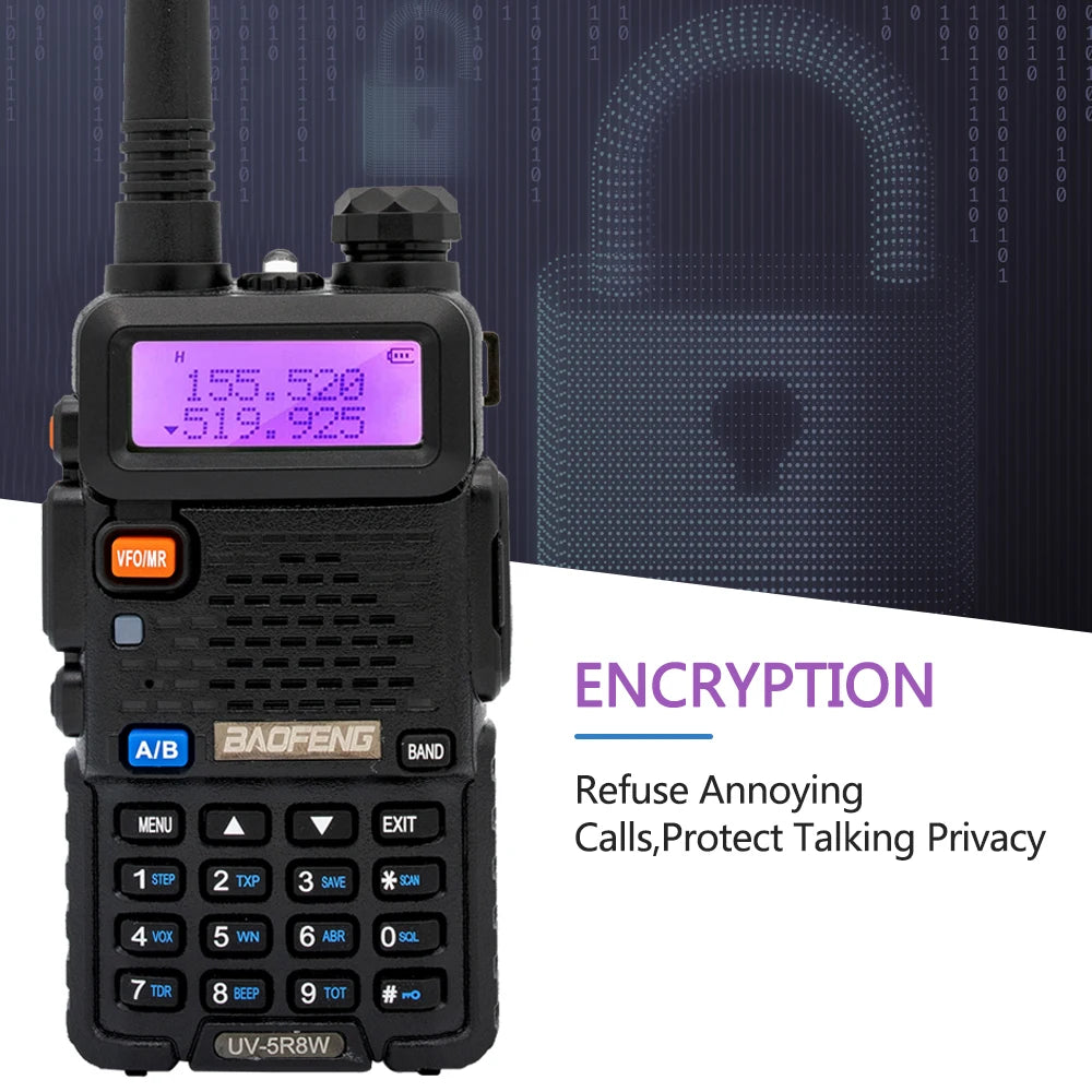 1/2PCS Baofeng UV 5R 5W 8W Walkie Talkie Ham CB Radio Long Range Dual Band VHF UHF FM Transceiver Two Way Radio UV5R K5 Plus