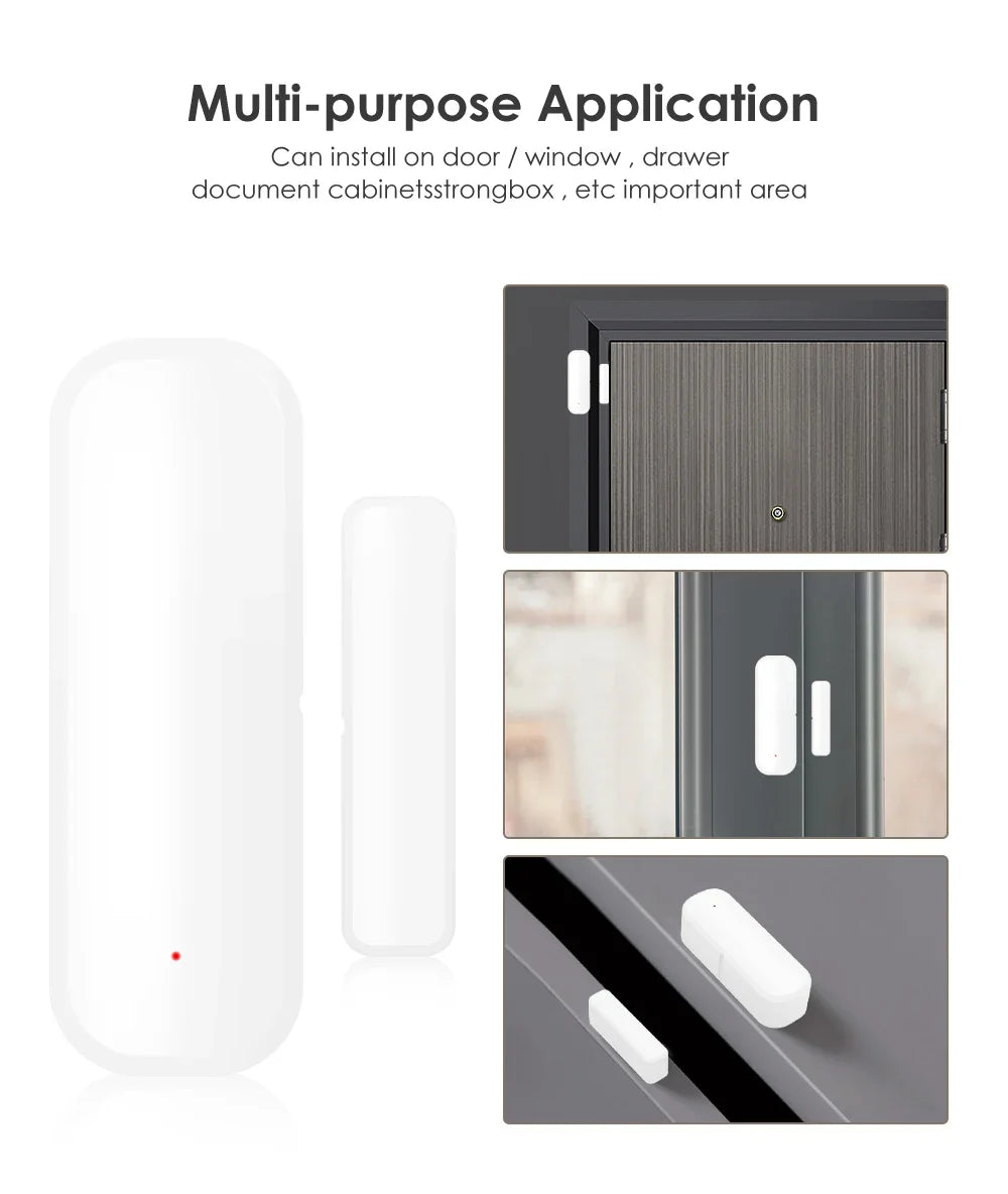 Tuya WiFi Door Sensor Window Sensor Smart Home Wireless Door Detector Smart Life APP Remote Control for Alexa Google Home