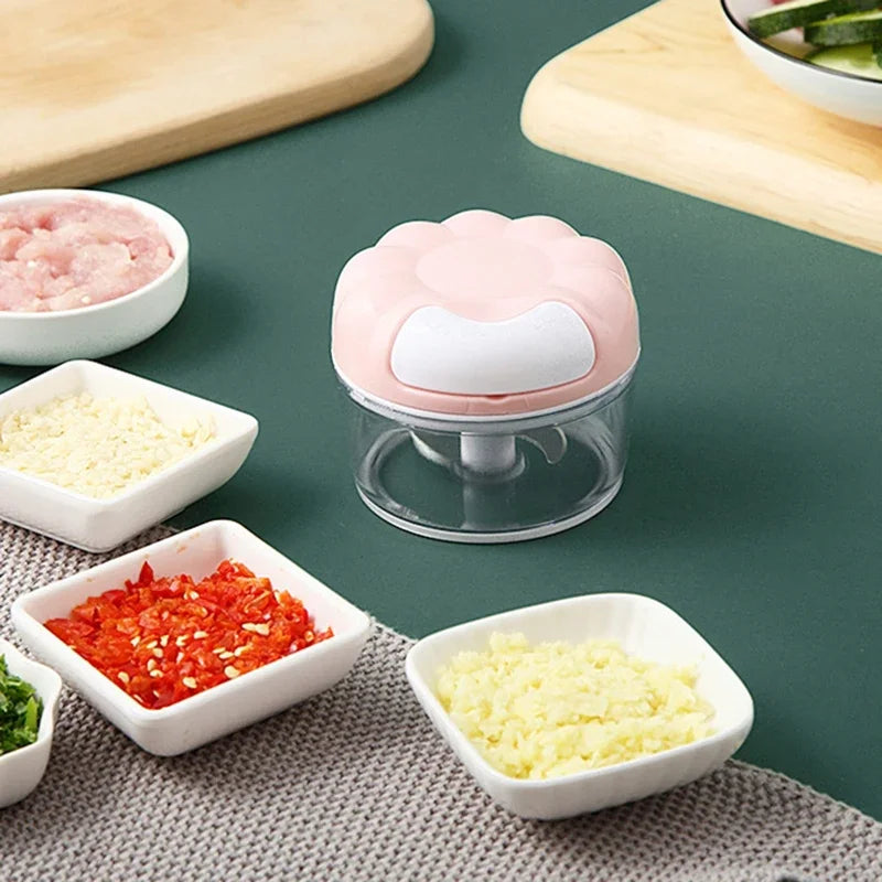 Portable Vegetable and Food Cutter Manual Garlic Puller Fruit Chopper Kitchen Too Multi-function Meat Grinder