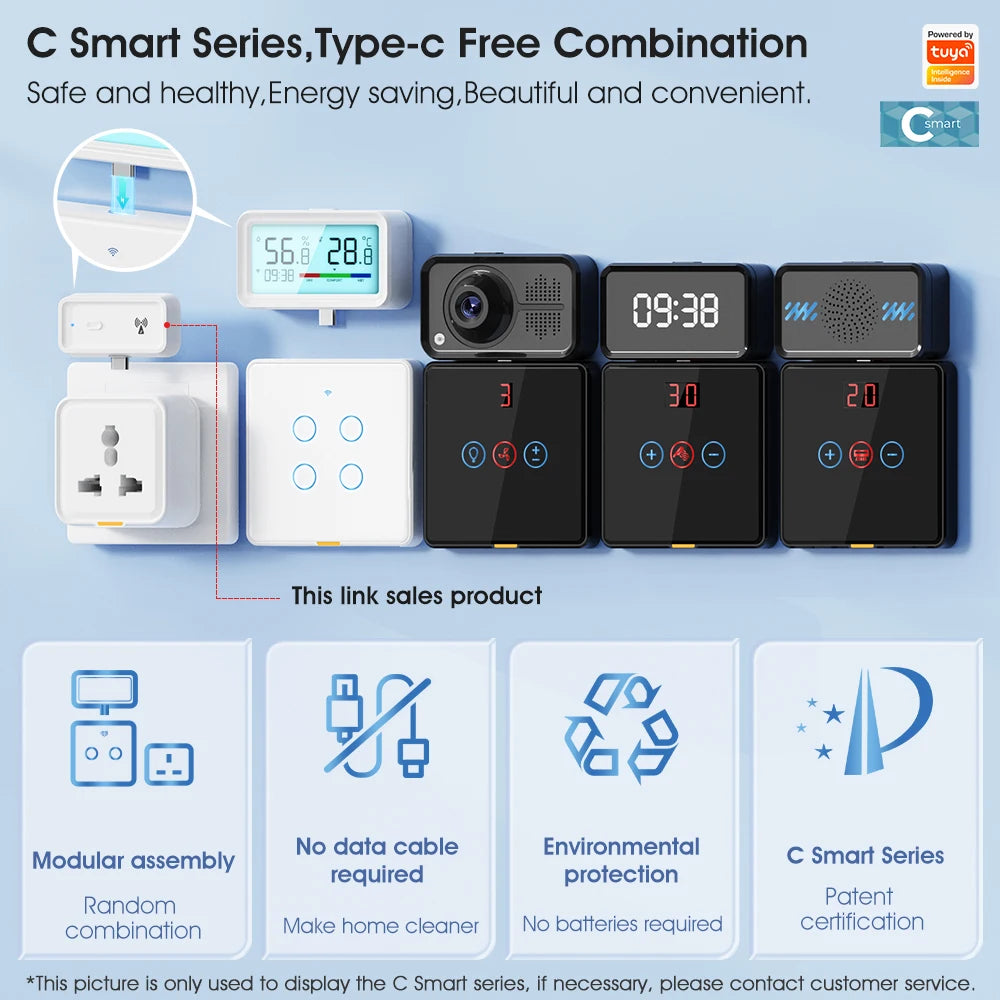 Tuya ZigBee Signal Repeater Smart Home C-Smart Series Type C Amplifier Extender Works with ZigBee Gateway Hub Smart Life APP