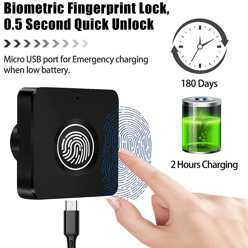Smart Home Biometric Fingerprint Lock Hidden Drawer Electronic Lock Privacy File Storage Keyless Residential Security Protection