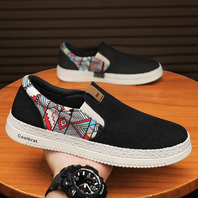 Flat Canvas Shoes For Men Fisherman Linen Cloth Loafers Summer Men's Sneakers New Style Shoes Sneakers Male Casual Shoes Man
