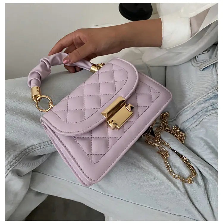Light Mature Style Small Solid Sling Bag for Wome Crossbody Korean Fashion Shoulder Bags Purses and Handbags