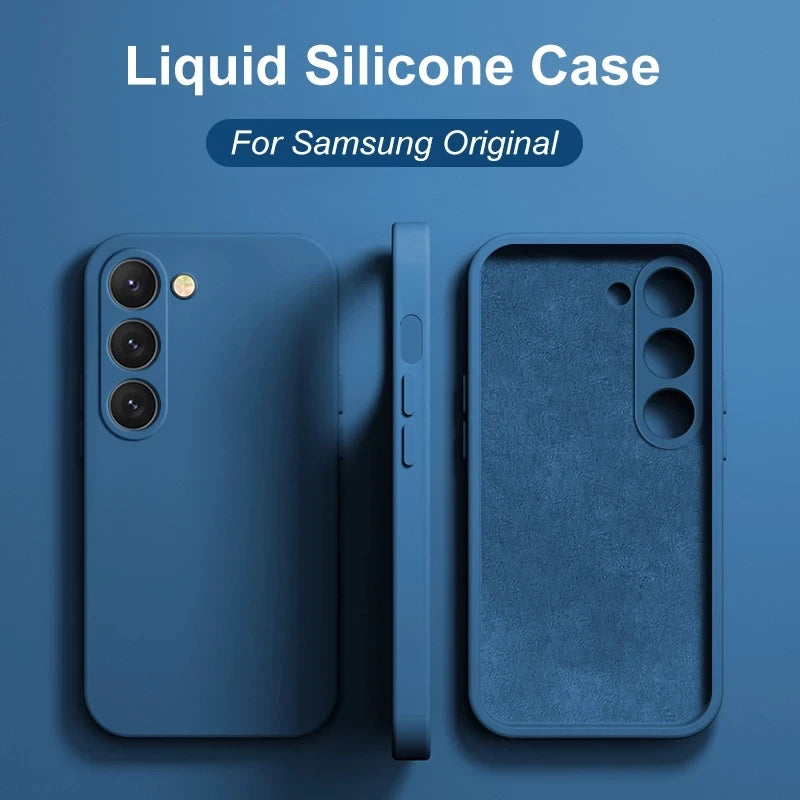 S23 S22 Ultra Plus Case Liquid Silicone Phone Case For Samsung Galaxy S23 S 23 S22 Ultra Plus S23Plus S23Ultra Soft Cover