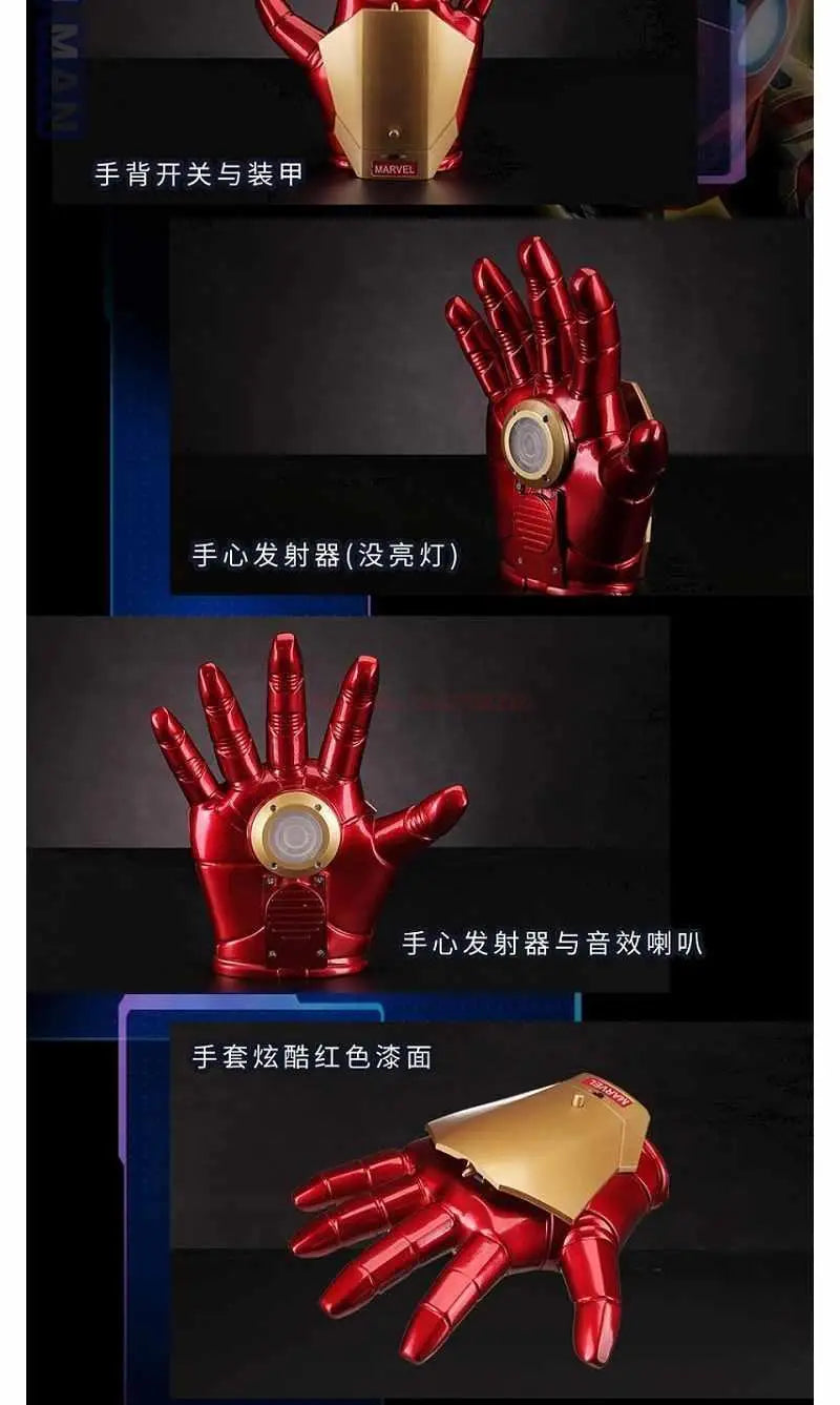 In Stock New Marvel Avengers Iron Man Helmet Cosplay 1:1 Light Led Ironman Mask Pvc Action Figure Toys Child Adult Gift