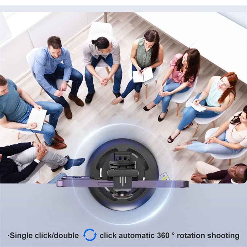 FGCLSY AI Auto Following Gimbal Stabilizer 360 Rotation Phone Stand P02 Desktop Tracking Gimbal with Remote for Live Photography