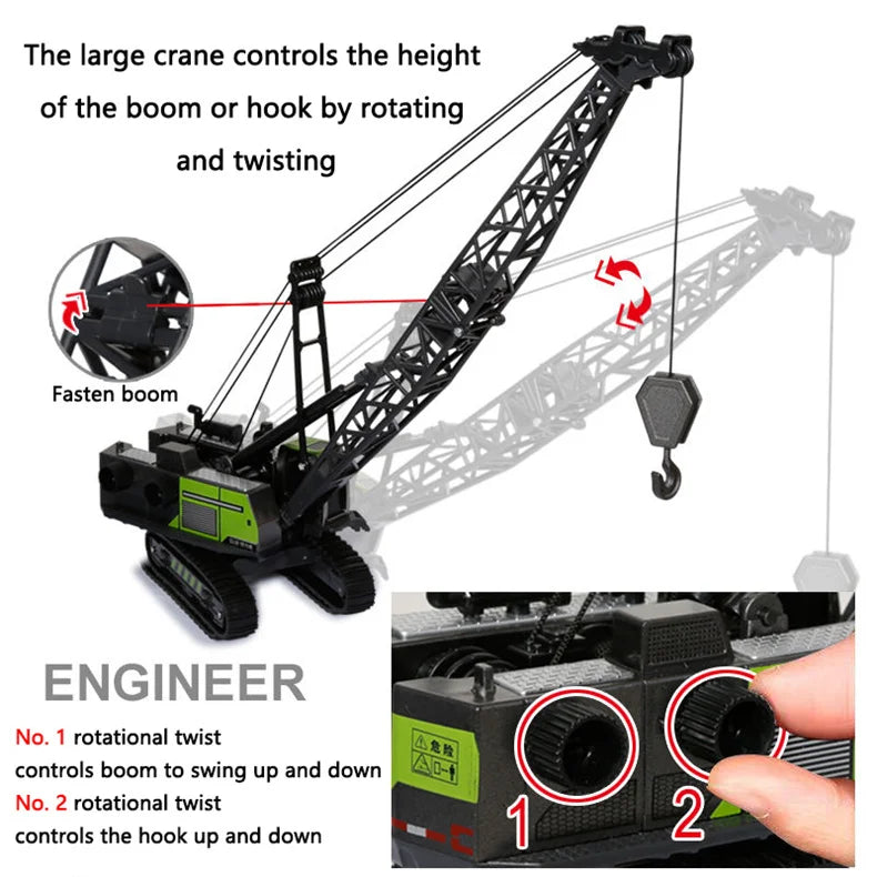 Diecasts Mini Tractor Excavator Crane Bulldozer Toy Boy Car Vehicle Toys Models Dump Truck Alloy+Plastic Education Wholesale