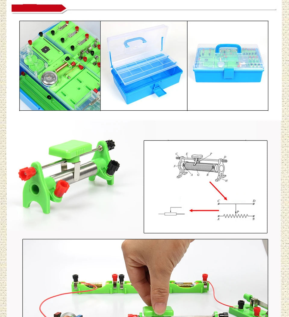 Physics Labs Circuit Learning Kit Basic Electricity Discovery Principles Kit for School Teacher Student Science Study Parallel