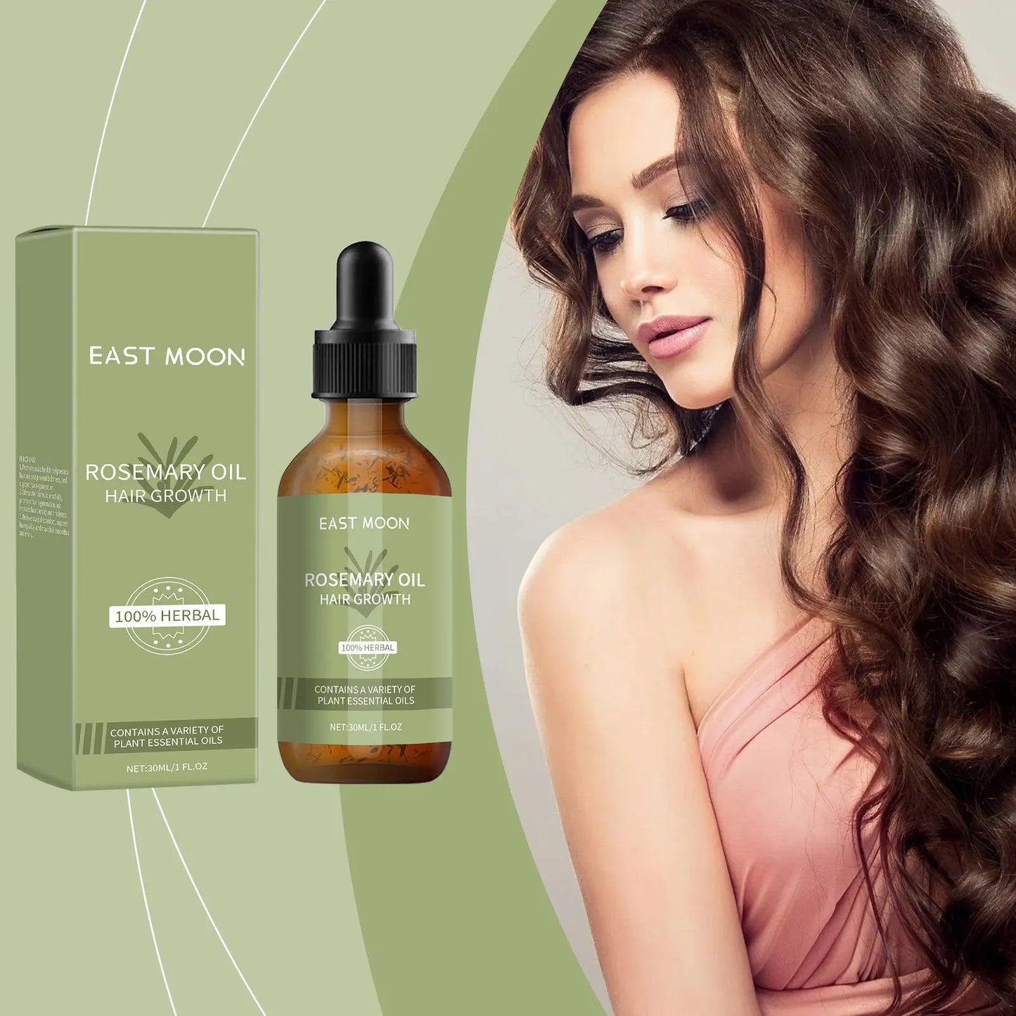 Rosemary Hair Growth Oil Scalp Massage Essential Nourishing Prevent Baldness Repairing Damaged Strengthen Roots Hair Care Serum